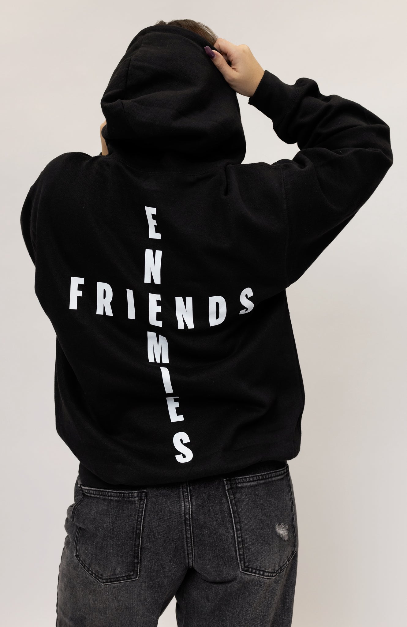 Friends/Enemies Black Unisex Hoodie