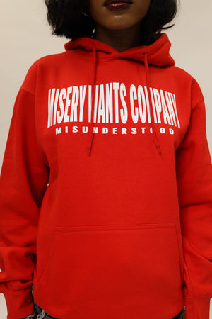 Misery Wants Company Red Unisex Hoodie