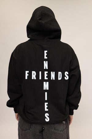 Friends/Enemies Black Unisex Hoodie